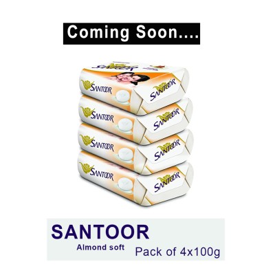 Santoor white soap 100gm pack of 4