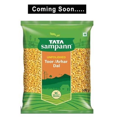 Tata Sampann Unpolished Toor Dal/Arhar Dal 500gm