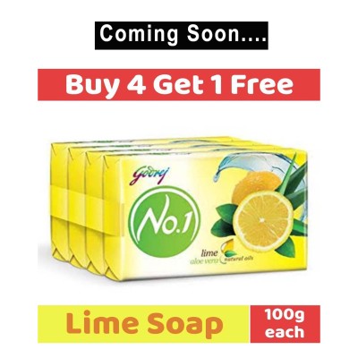 Godrej No.1 Lime & Aloe Vera Bathing Soap 100g pack of 5