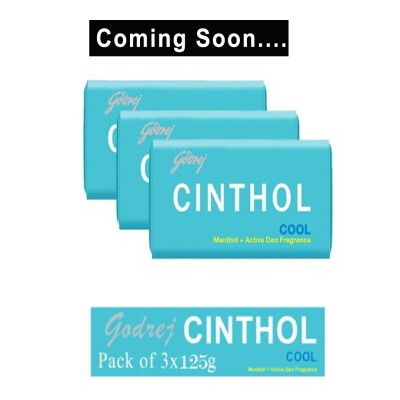 Cinthol Cool Bath Soap 125g (Pack of 3)